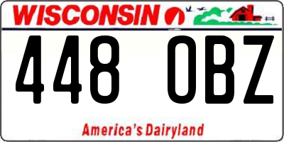 WI license plate 448OBZ