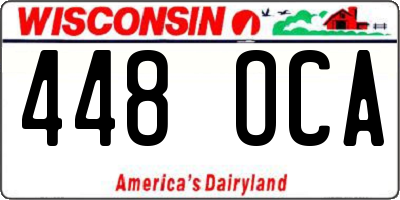 WI license plate 448OCA