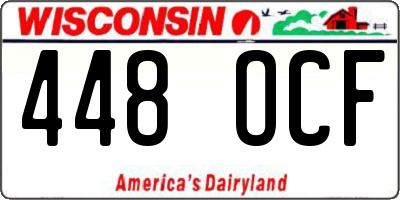 WI license plate 448OCF