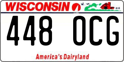 WI license plate 448OCG