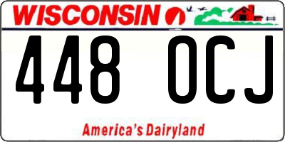 WI license plate 448OCJ