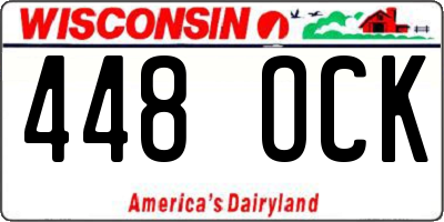 WI license plate 448OCK
