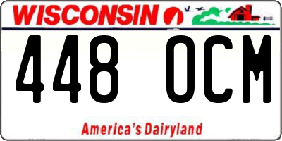 WI license plate 448OCM