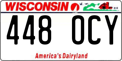 WI license plate 448OCY