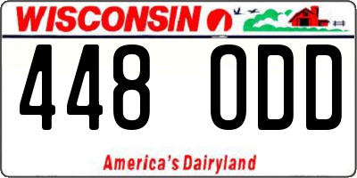WI license plate 448ODD