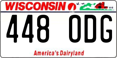 WI license plate 448ODG