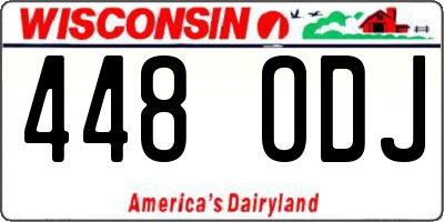 WI license plate 448ODJ