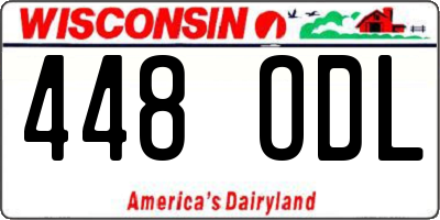 WI license plate 448ODL