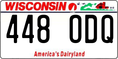 WI license plate 448ODQ