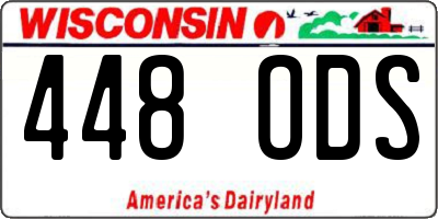 WI license plate 448ODS