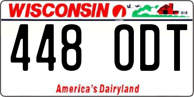 WI license plate 448ODT