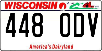 WI license plate 448ODV