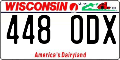WI license plate 448ODX