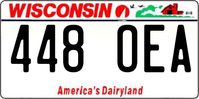WI license plate 448OEA