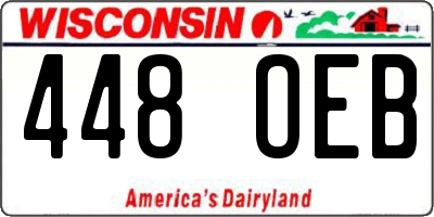 WI license plate 448OEB