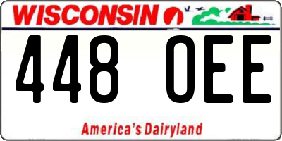 WI license plate 448OEE