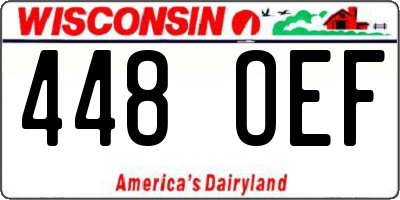 WI license plate 448OEF