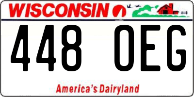 WI license plate 448OEG