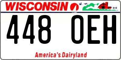 WI license plate 448OEH