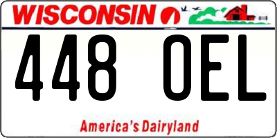 WI license plate 448OEL