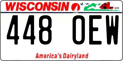 WI license plate 448OEW