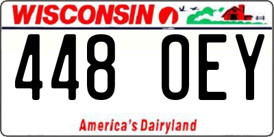 WI license plate 448OEY