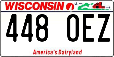 WI license plate 448OEZ