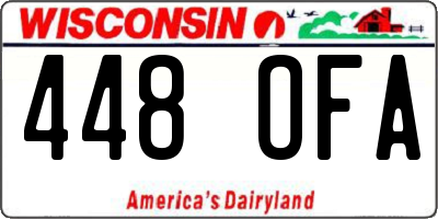 WI license plate 448OFA