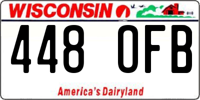 WI license plate 448OFB