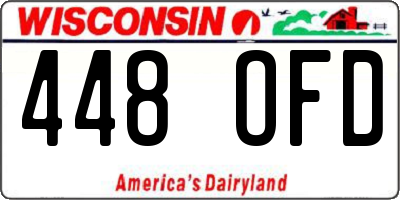 WI license plate 448OFD