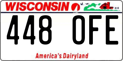 WI license plate 448OFE