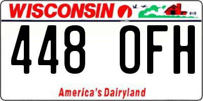 WI license plate 448OFH