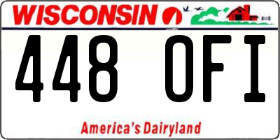 WI license plate 448OFI