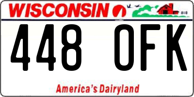 WI license plate 448OFK