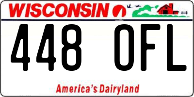 WI license plate 448OFL