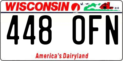 WI license plate 448OFN