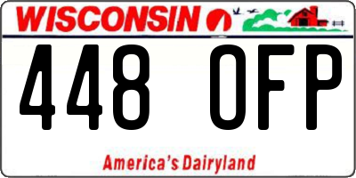 WI license plate 448OFP