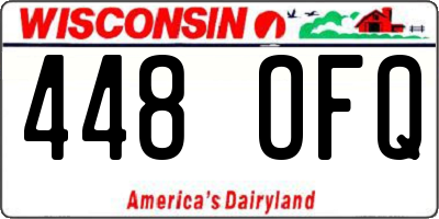 WI license plate 448OFQ