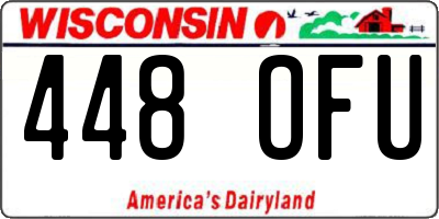 WI license plate 448OFU