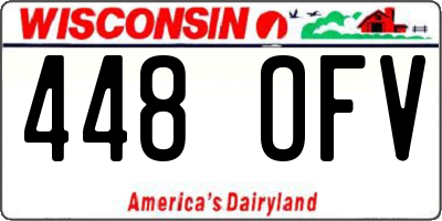 WI license plate 448OFV