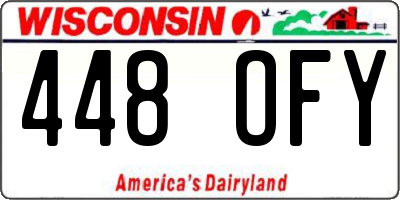 WI license plate 448OFY