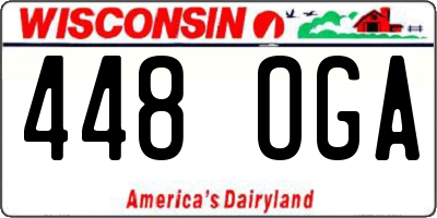 WI license plate 448OGA