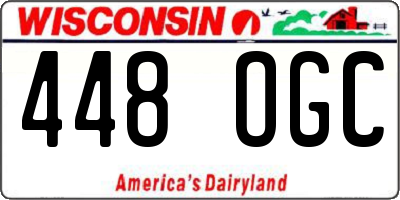 WI license plate 448OGC