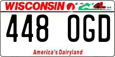 WI license plate 448OGD