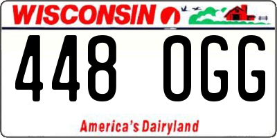 WI license plate 448OGG