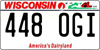 WI license plate 448OGI