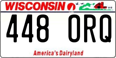 WI license plate 448ORQ