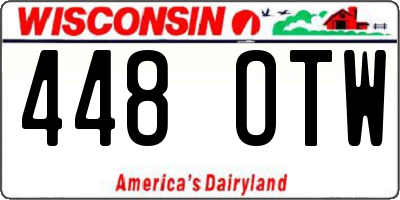 WI license plate 448OTW