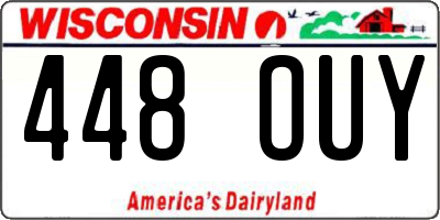 WI license plate 448OUY