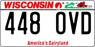 WI license plate 448OVD